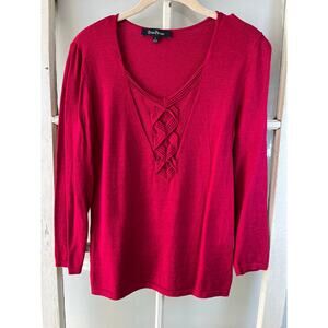 Evan-Picone S women's red sweater , sweetheart valentine